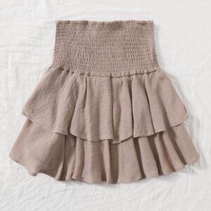 SHEIN Brown Layered Mini Skirt